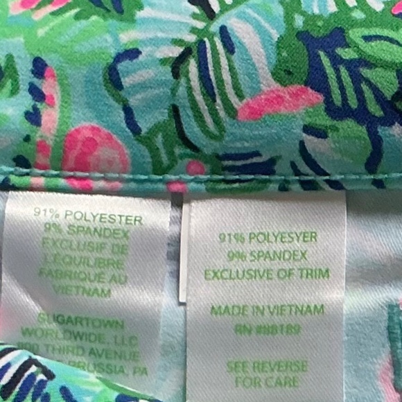 Lilly Pulitzer Luxletic Golf Corso Pants Size 00 - Picture 4 of 4